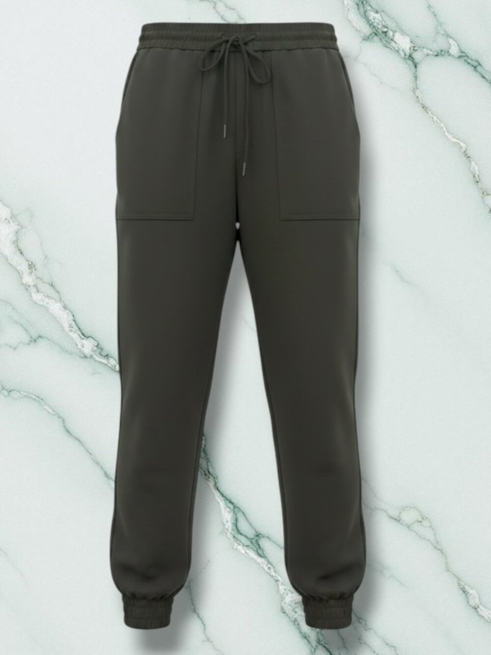 Ann Taylor Dark Green Satin-Feel Drawstring Joggers‎ XS